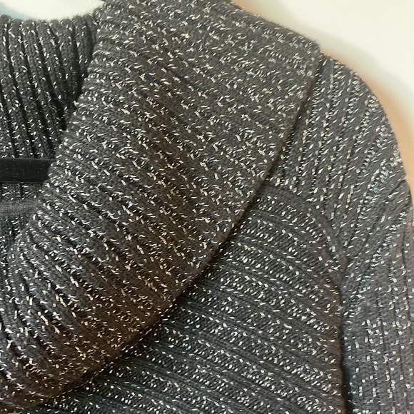 White House Black Market black/metallic cotton/wool blend tunic size XL. - Picture 5 of 10